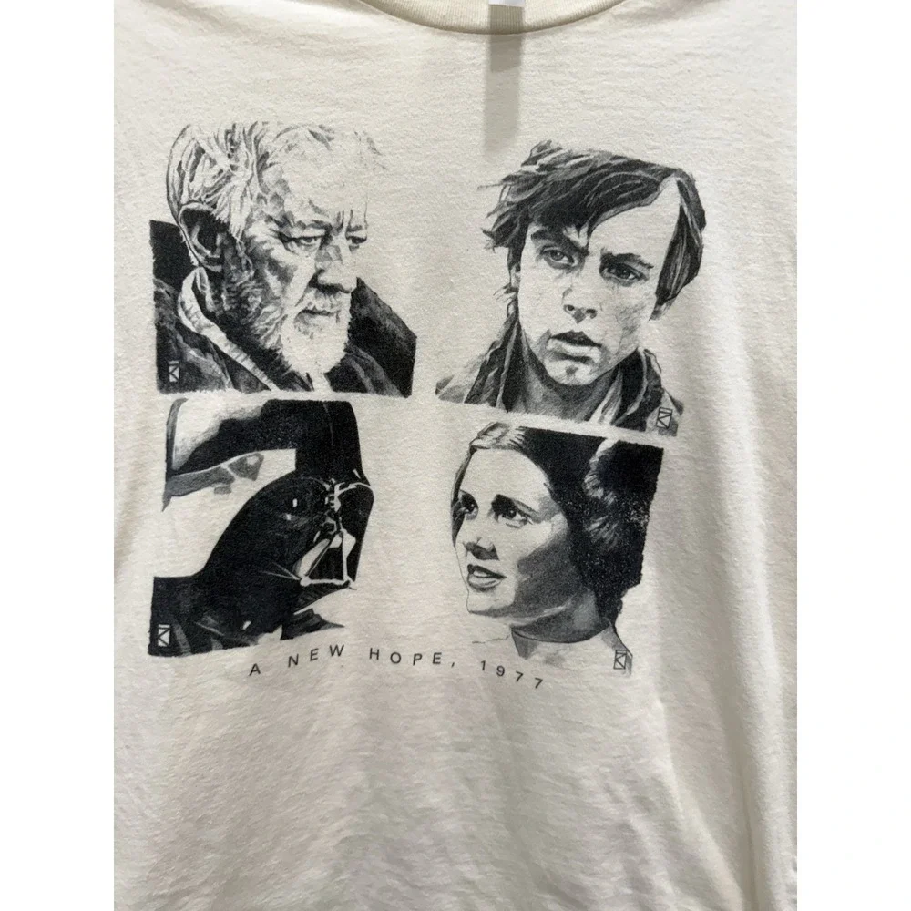 Start Wars Beige Unisex T-shirt Size Large 100% Cotton‎ - Picture 3 of 5